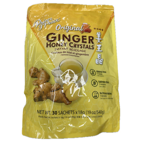 <b>PRINCE OF PEACE</b><br>Instant Ginger Honey Crystals Tea - 30 Bags