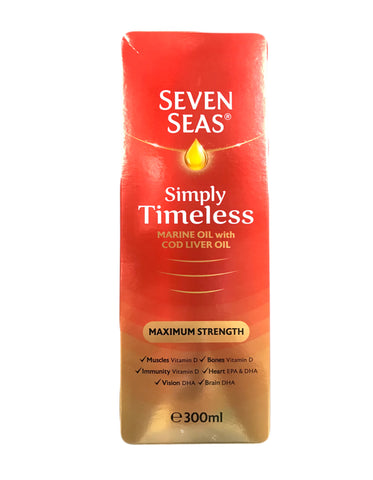 <b>SEVEN SEAS</b><br>Maximum Strength Marine Oil With Cod Liver Oil